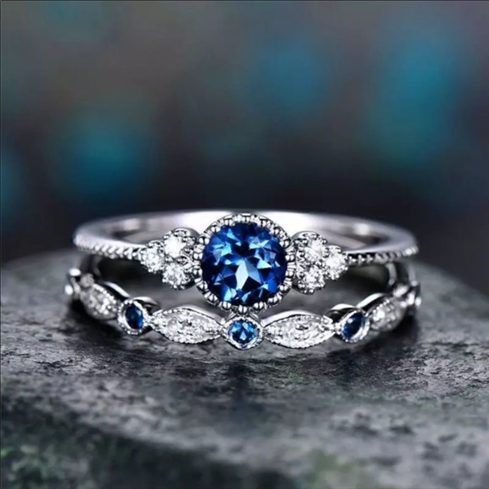 COPY - New 2Pcs/Set rings 925 Sterling Silver